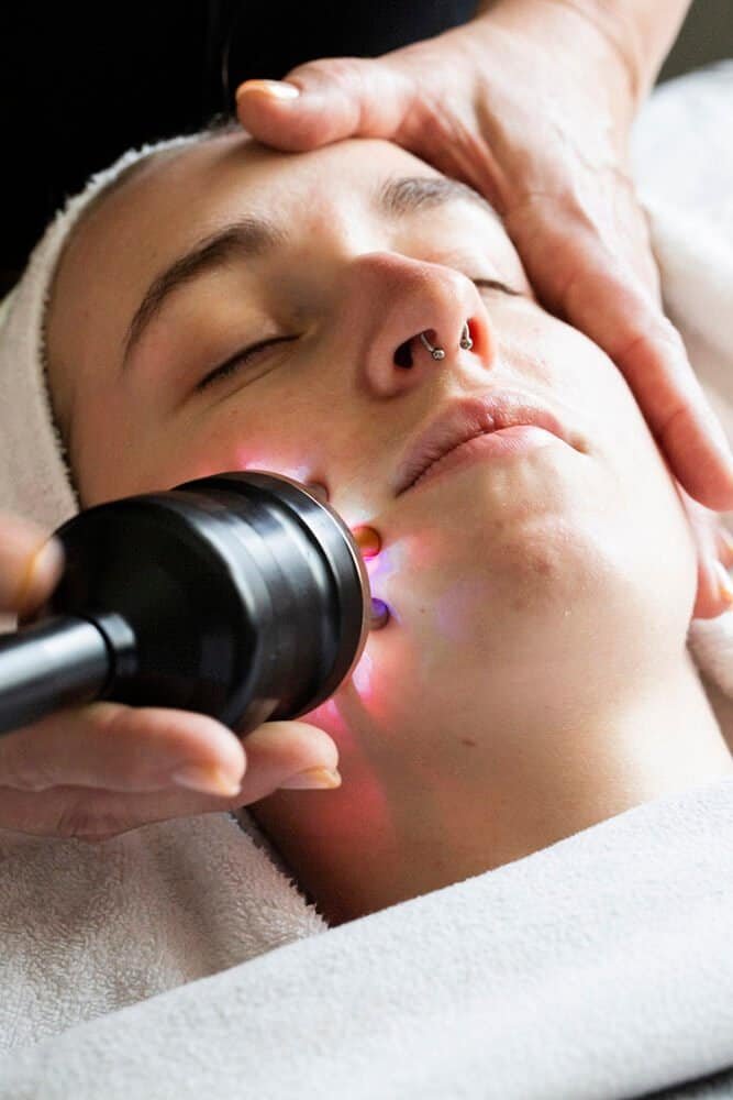 LED Laser Skin Care Treatment being used on a woman